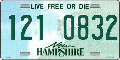 NH license plate 1210832