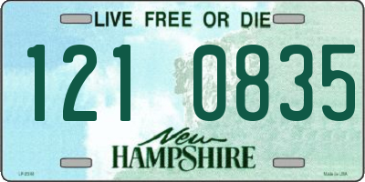 NH license plate 1210835