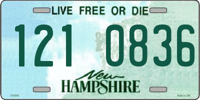 NH license plate 1210836