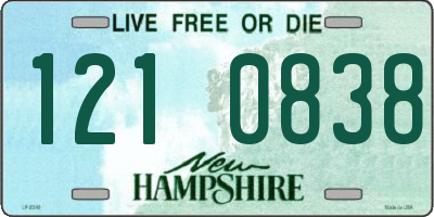 NH license plate 1210838