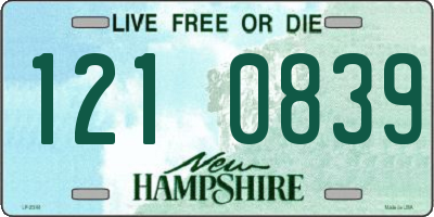 NH license plate 1210839
