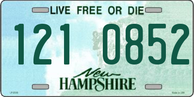 NH license plate 1210852
