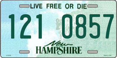 NH license plate 1210857