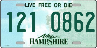 NH license plate 1210862