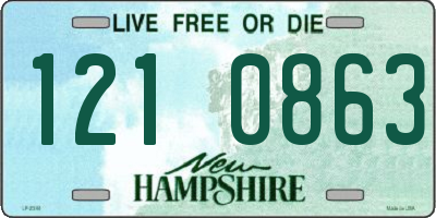 NH license plate 1210863
