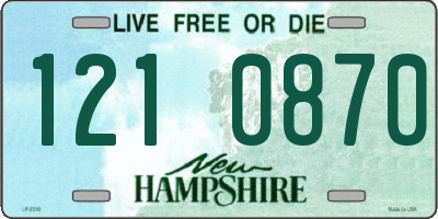 NH license plate 1210870