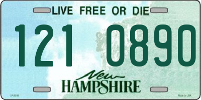 NH license plate 1210890