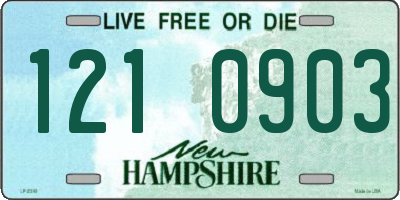 NH license plate 1210903