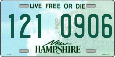 NH license plate 1210906