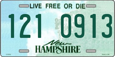 NH license plate 1210913