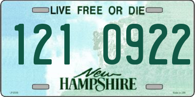 NH license plate 1210922