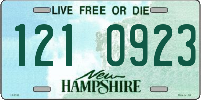 NH license plate 1210923