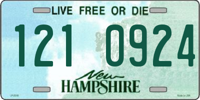 NH license plate 1210924