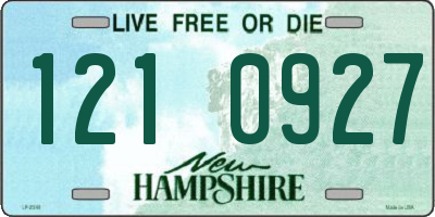 NH license plate 1210927