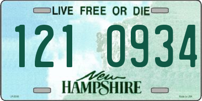 NH license plate 1210934