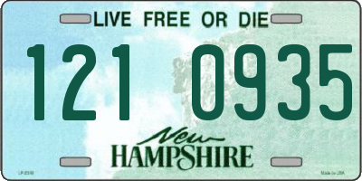 NH license plate 1210935
