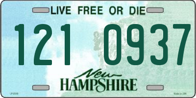 NH license plate 1210937