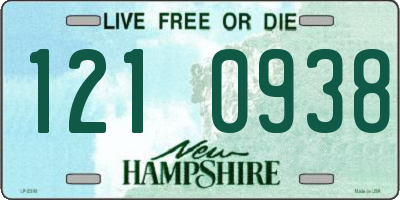 NH license plate 1210938