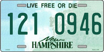 NH license plate 1210946