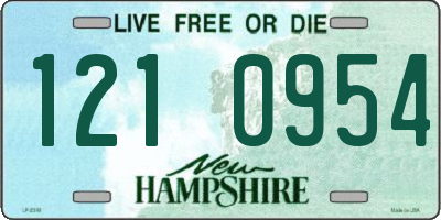 NH license plate 1210954