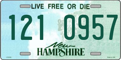 NH license plate 1210957