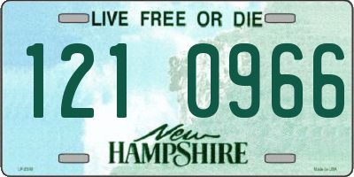 NH license plate 1210966