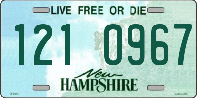 NH license plate 1210967