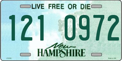 NH license plate 1210972