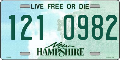 NH license plate 1210982
