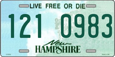 NH license plate 1210983