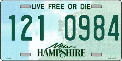 NH license plate 1210984