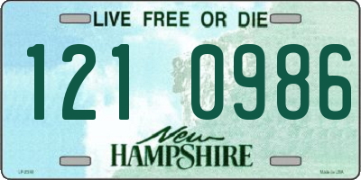 NH license plate 1210986