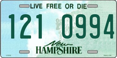 NH license plate 1210994