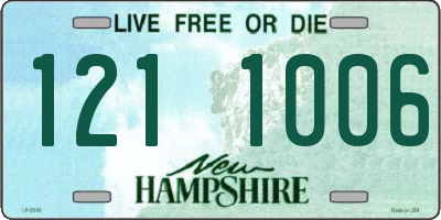 NH license plate 1211006