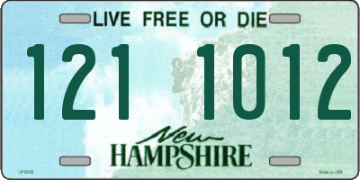 NH license plate 1211012