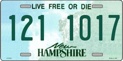 NH license plate 1211017