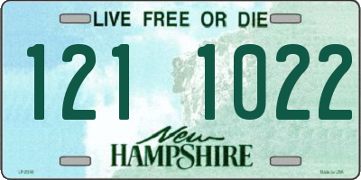 NH license plate 1211022