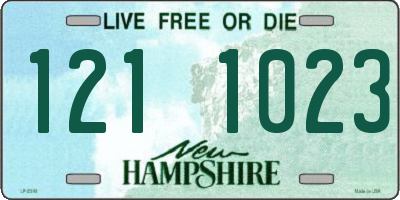 NH license plate 1211023