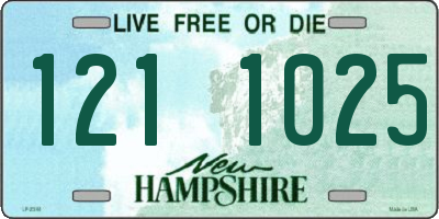 NH license plate 1211025