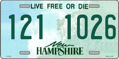 NH license plate 1211026