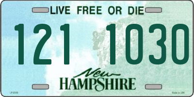 NH license plate 1211030