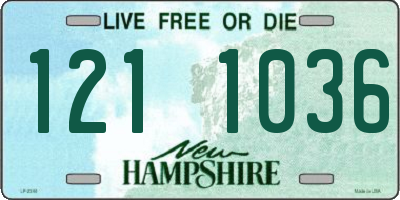 NH license plate 1211036