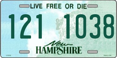 NH license plate 1211038