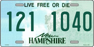 NH license plate 1211040