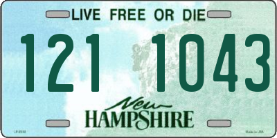 NH license plate 1211043
