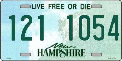 NH license plate 1211054