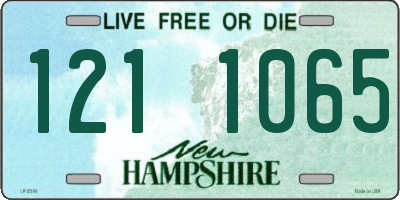 NH license plate 1211065