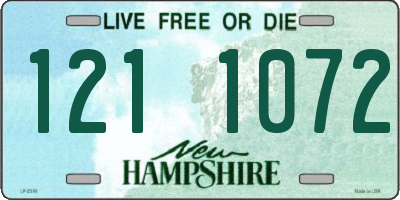 NH license plate 1211072