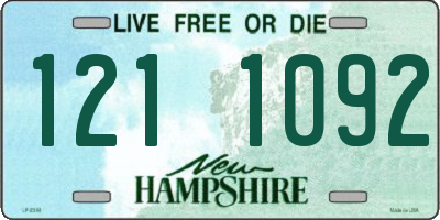 NH license plate 1211092