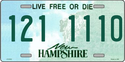 NH license plate 1211110